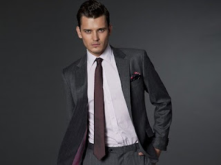 Etheral Embers Pinstripe Grey Suit