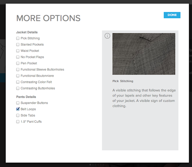 Indochino suit customization options