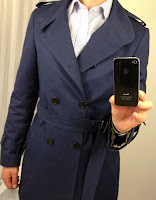 Indochino Blue Trenchcoat