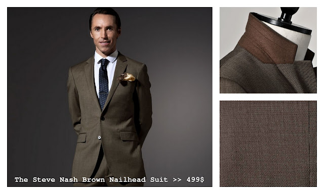 [SOLD OUT] Indochino Deal Alert: Steve Nash Brown Nailhead and Charcoal 200$ off
