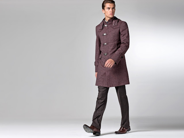 Indochino Mack Red Melange Toggle Coat