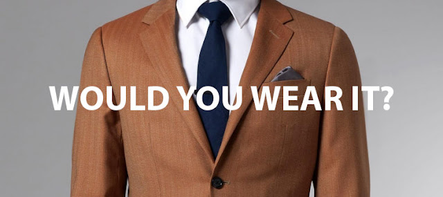 Would you wear it? The Indochino Ultimate Rustic Orange Herringbone Suit