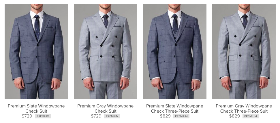 Indochino Premium Windowpane Suits back in stock